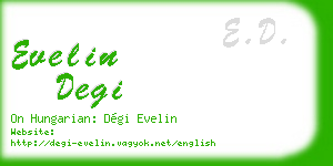evelin degi business card