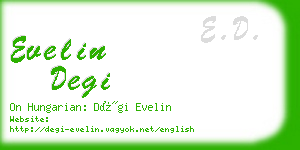 evelin degi business card